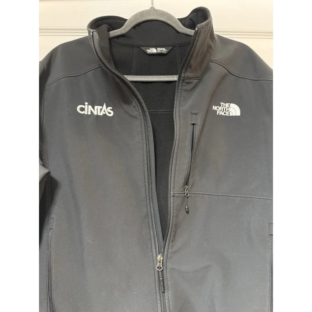 The North Face Cintas Mens Large Black Apex Barrier Softshell Fleece Jacket L